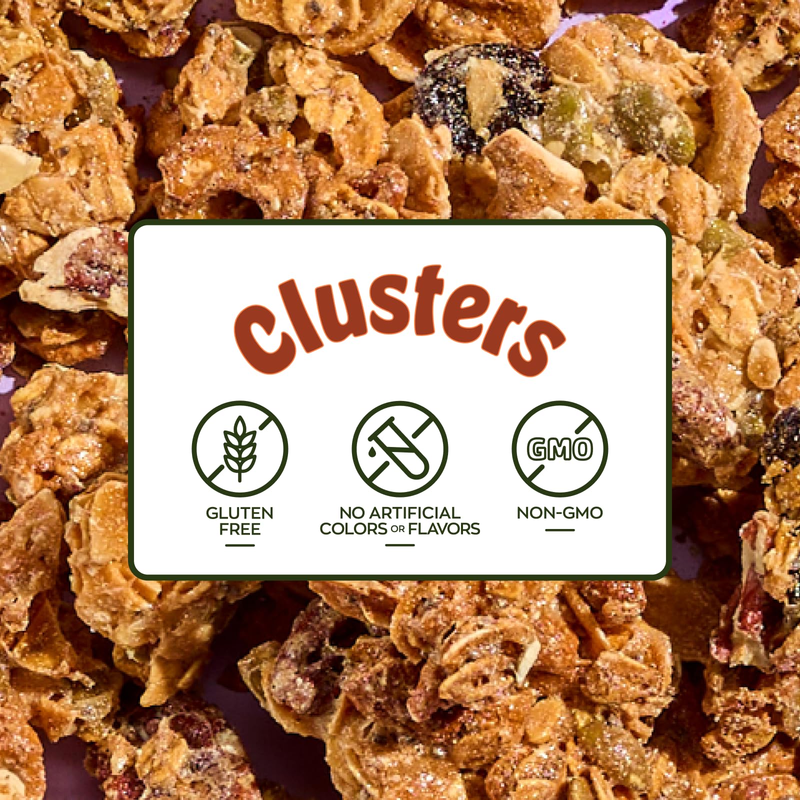 Nature’s Garden French Vanilla Clusters, 32oz Pouch - Chunky Nut, Seed & Cherry Snack Bites - Gluten-Free, Kosher, Nutrient-Dense Crunchy Treats