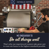 Catholic Coffee St. Peter | Medium Roast Whole Bean Coffee - Chocolate & Nutty Notes | 12oz Bag - Catholic Gift Honoring the First Pope and Rock