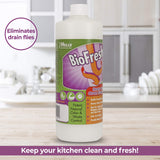 Enzyme Drain Cleaner & Deodorizer for Sink Drain, Showers, Septic Systems, Bathroom & Kitchen - Smell Remover for Fruit Fly Garbage Disposals