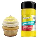 Bakerpan Sugar Sprinkles for Baking - 7 Ounce Lemon Yellow Decorating Sugar Crystals for Cookies, Cake Pops, Ice Cream (Made in USA)