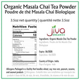 Jiva Organic Traditional Masala Chai Tea Powder Spice Blend 3.5 Ounce - Made with All Organic Spices - Easy Indian Tea Preparation