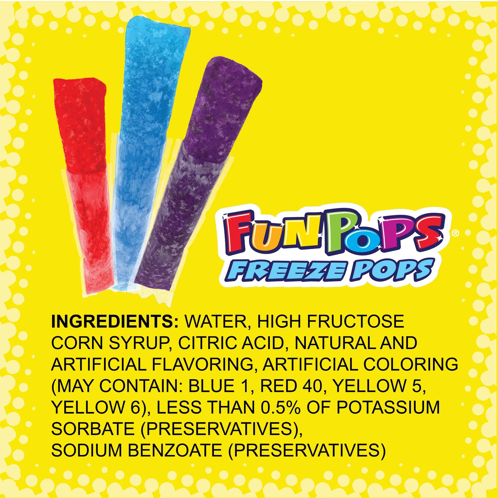FunPops Freeze Pops, Variety Pack, 2 oz, 48 Count Box