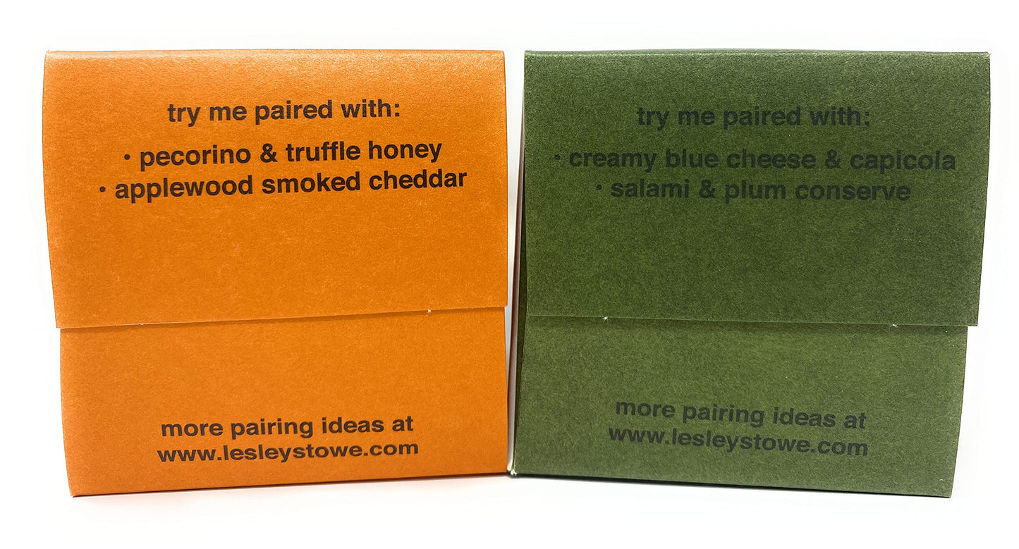 Gourmet Food Crisp Cracker Salty Date & Almond, Rosemary Raisin Pecan Crackers 5.3 oz