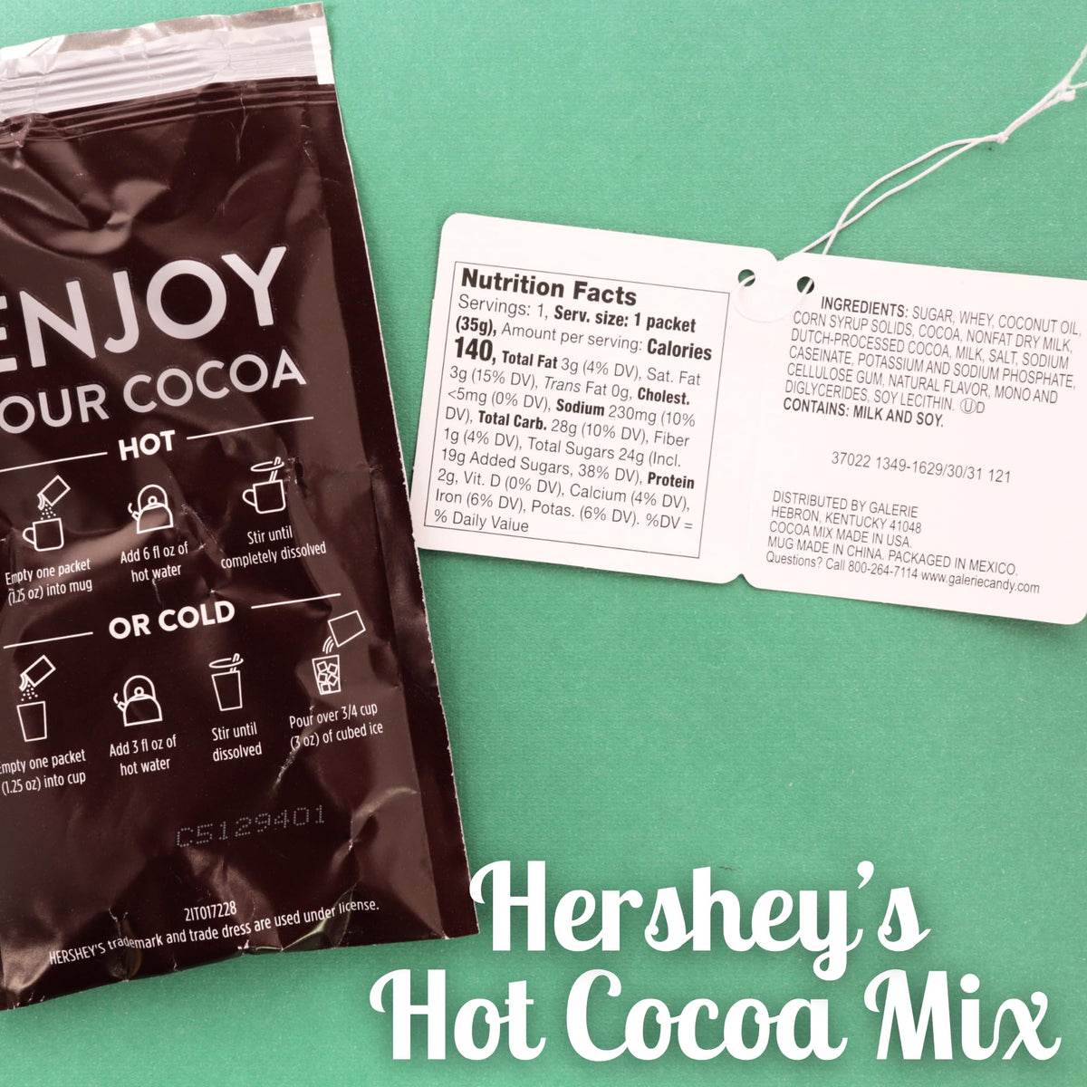 Christmas Hershey's Mug with Hot Cocoa Mix, Holiday Chocolate Lovers Stocking Stuffer, Styles May Vary