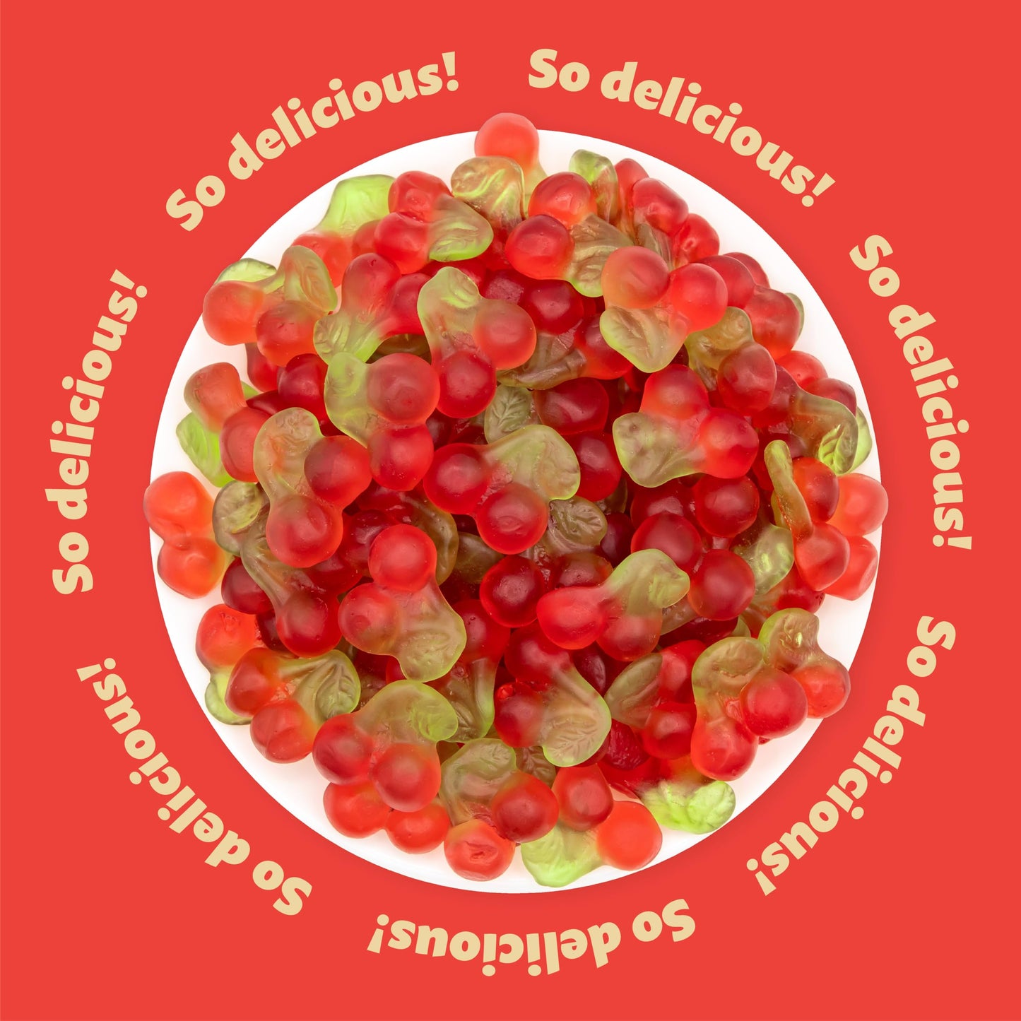 Cherry Gummy Candy | 1-Pound Bag | Chewy Cherry Candy | Soft & Juicy Fruit Gummies for Parties, Gifting, Dessert Decorating, Buffets & Everyday