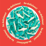 Blue Gummy Sharks | 1-Pound Bag | Dye Free Candy | Shark Gummies for Parties, Buffets, and Goodie Bags | Gummy Fish with Blue Raspberry Flavor | Chewy