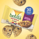 belVita Soft Baked Mixed Berry Breakfast Biscuits, 6 Boxes of 5 Packs (1 Biscuit Per Pack)