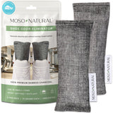 Moso Natural Shoe Deodorizer Inserts, Charcoal Odor Absorber for Shoes, Gym Bag & Boot Deodorizer, Long-Lasting Shoe Odor Elimination, Unscented Air