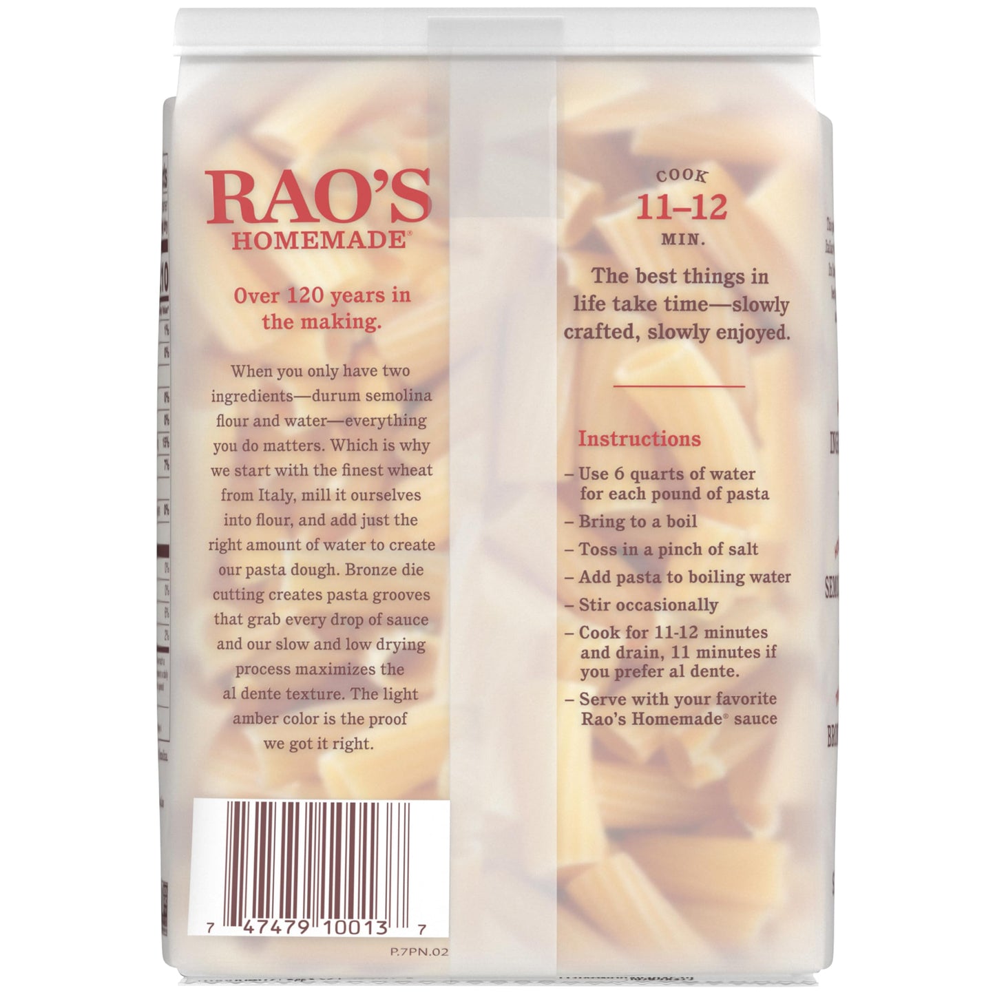 Rao's Homemade Rigatoni Pasta, 16 oz