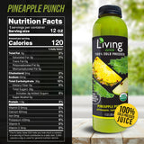 O2 Living Juice Cold Pressed Drink - Pineapple Punch Organic Juice Pack - No Added Sugars or Water, Naturally Sweetened from Fruits, Rich in Nutrients
