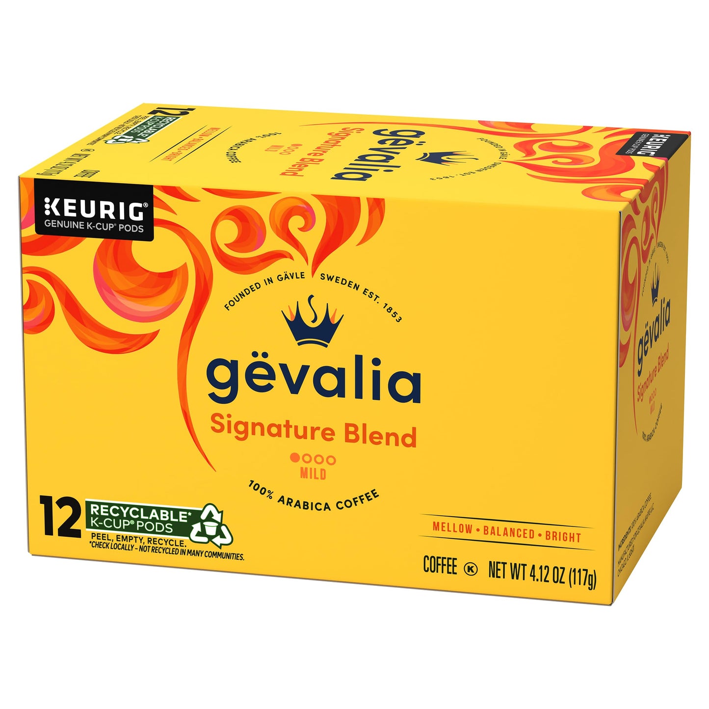 Gevalia Signature Blend Mild Light Roast K-Cup® Coffee Pods, 12 ct Box (Pack of 3)