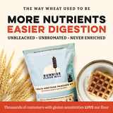 Sunrise Flour Mill USDA Organic 7-Grain Heritage Pancake Mix- 2 lbs | Enjoy Fluffy & Tasty Waffles | Easier to Digest with Less Bloating | Zero Additives