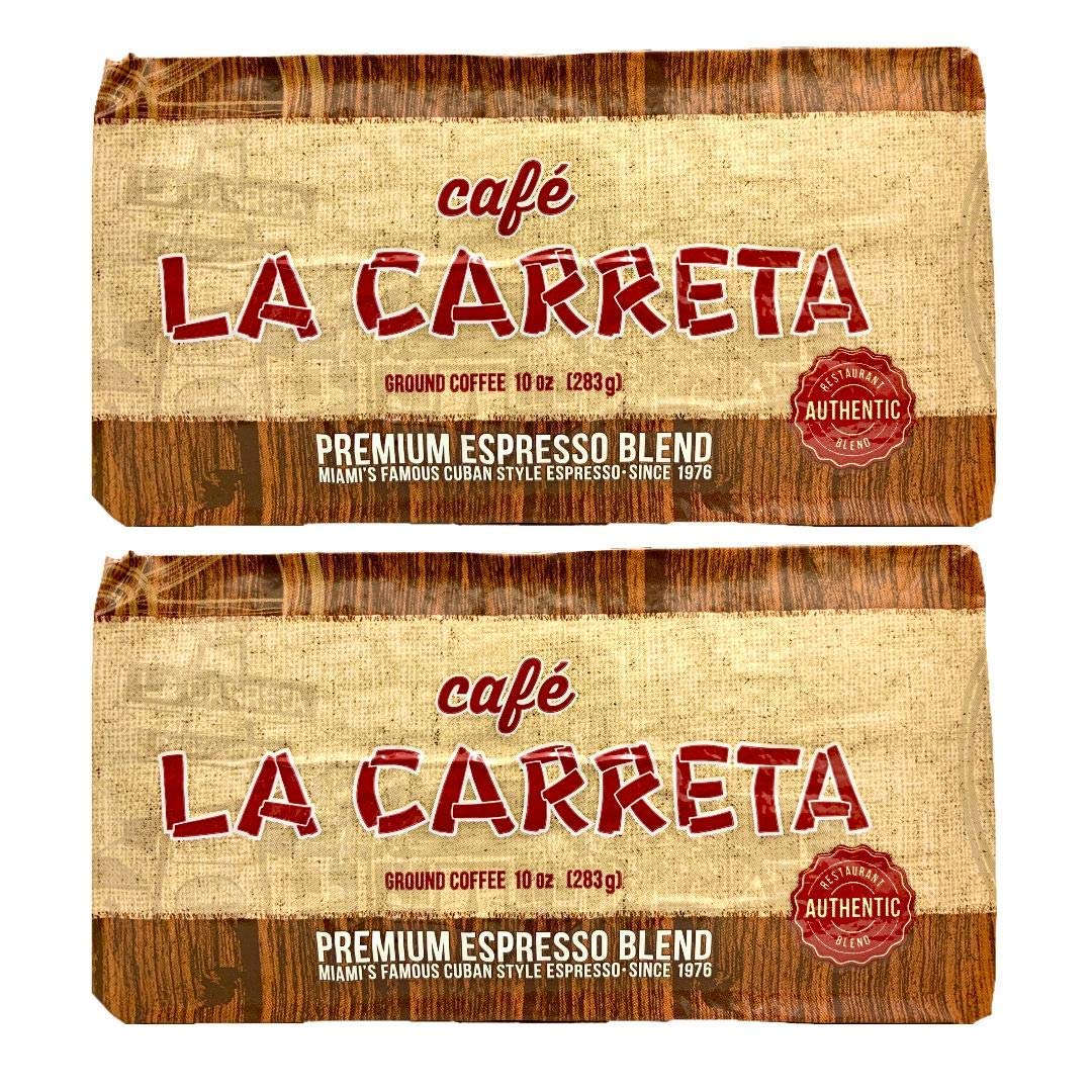 Cafe La Carreta Espresso Coffee 10 oz Miami Cuban-style Espresso - 4 SET