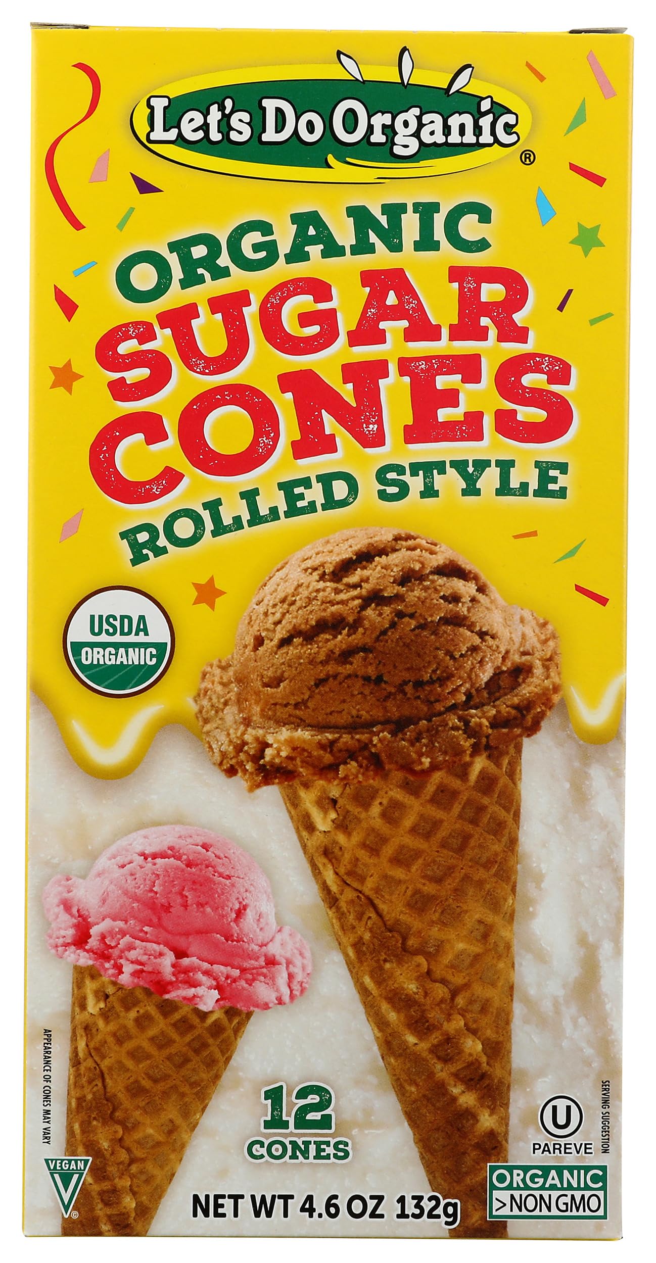 Let's Do Organics Organic Sugar Cones, 4.6 oz