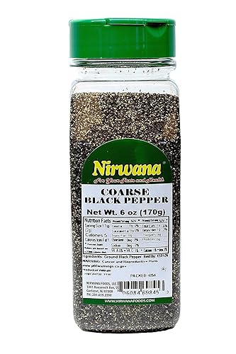 Coarse Black Pepper - Premium Grade Peppercorns for Grinder Refill, Bold Flavor for Cooking, Marinades & Seasoning - Perfect for Salt and Pepper