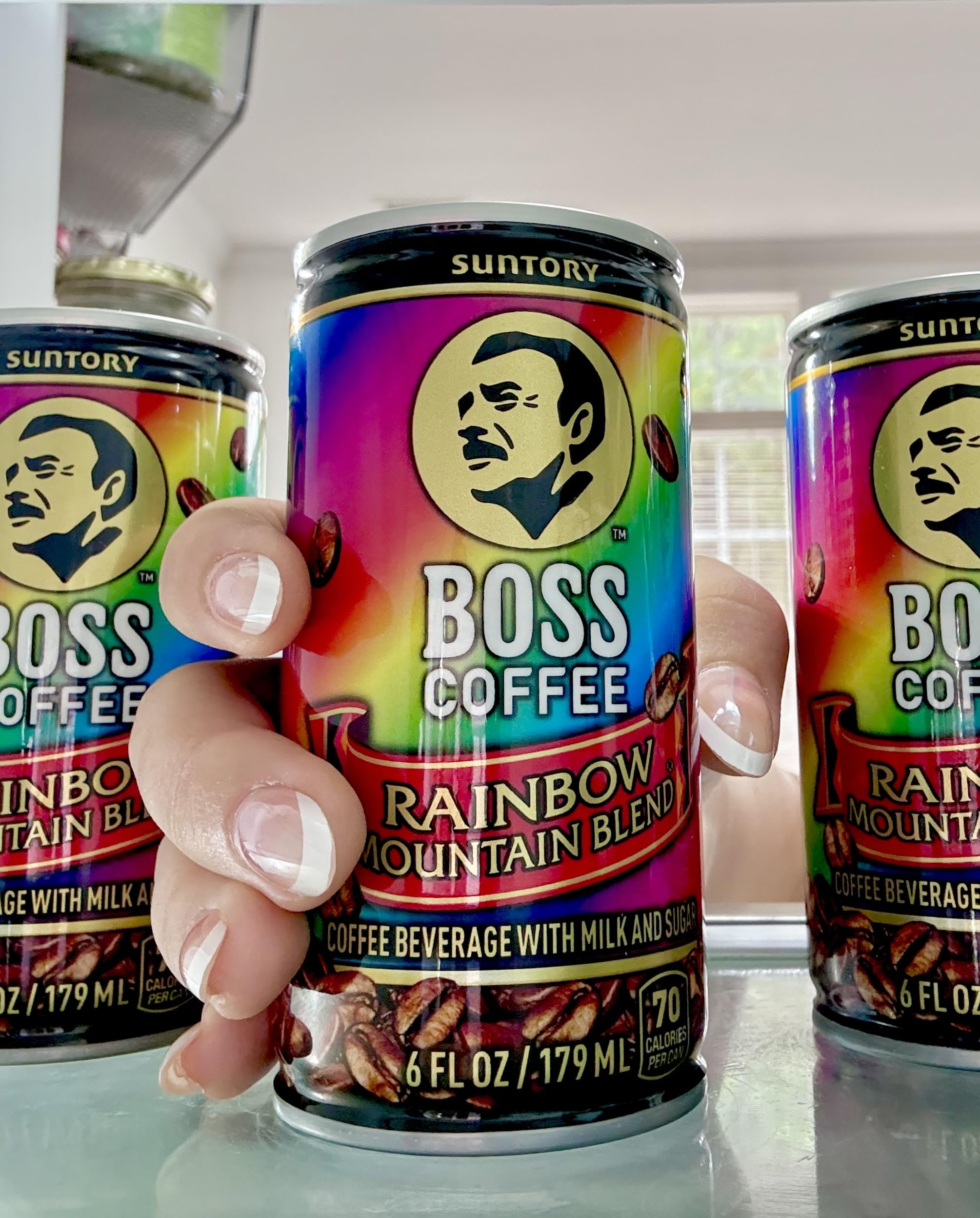 BOSS Coffee by Suntory - Rainbow Mountain Blend Japanese Flash Brew Coffee, 6oz 12 Pack, Imported from Japan, Espresso Doubleshot, Ready to Drink