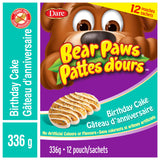 Dare Bear Paws Birthday Cake Cookies, 336g/11.9 oz, 12 Pouches, 1 Box