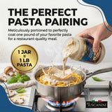 Tuscanini Mushroom Alfredo Sauce, 14.5 oz | Imported from Italy | Made with Real Butter, Cream & Cheese | Creamy Mushroom Pasta Sauce for Fettuccine