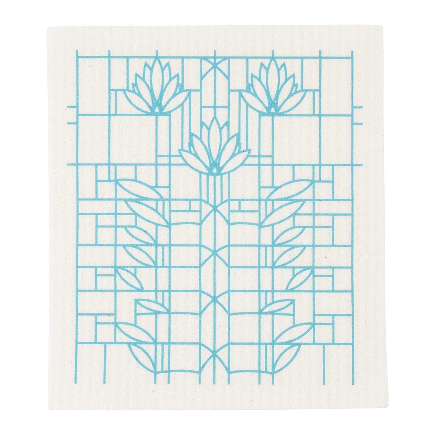 KAF Home Frank Lloyd Wright Swedish Dish Cloths (6.7 x 7.5-inch) - Set of 3 Reusable, Absorbent Cellulose Sponge Towels for Kitchen, Cleaning