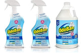 OdoBan Ready-to-Use Disinfectant and Odor Eliminator, Made in the USA, Fresh Linen Scent, Set of 3, 2 Spray Bottles, 32 Ounces Each and 1 Gallon