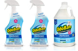 OdoBan Ready-to-Use Disinfectant and Odor Eliminator, Made in the USA, Fresh Linen Scent, Set of 3, 2 Spray Bottles, 32 Ounces Each and 1 Gallon