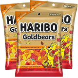 Haribo Goldbears Fall Edition - Pack of 3 Bags (4 oz Each) - Red, Orange & Yellow Gummy Bears - Autumn Seasonal Candy - Fruity Chewy Treats for Fall