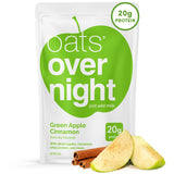 Oats Overnight Green Apple Cinnamon - Overnight Oats with 20g Protein, High Fiber Breakfast Protein Shake - Gluten Free Oatmeal, Non GMO High Protein