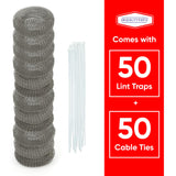 DR Quality Parts Washing Machine Lint Trap - Stainless Steel Hose Filter, Mesh Drain Catcher, Washer Sock Lint Remover, Rust-Free Snare Laundry Filter