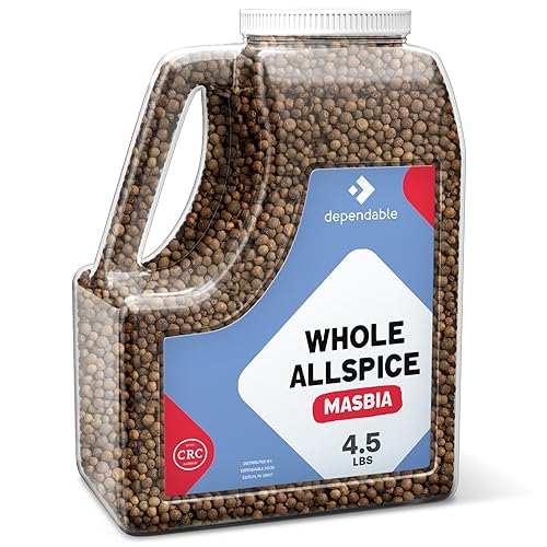 Dependable Foods Whole Allspice - 4.5 Lb. Bulk Jar - Non-GMO, Kosher, Salt-Free, Allergen-Free Seasoning | Aromatic Infusion