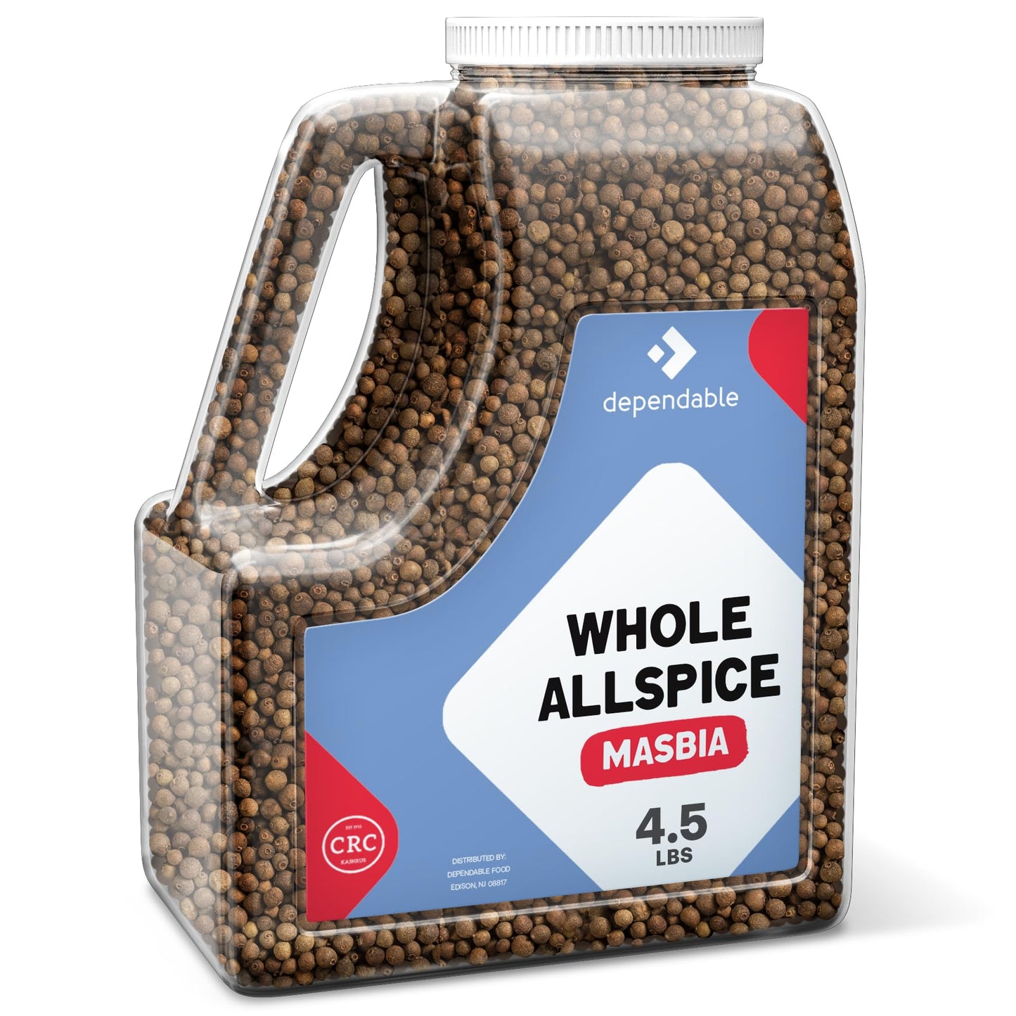 Dependable Foods Whole Allspice - 4.5 Lb. Bulk Jar - Non-GMO, Kosher, Salt-Free, Allergen-Free Seasoning | Aromatic Infusion