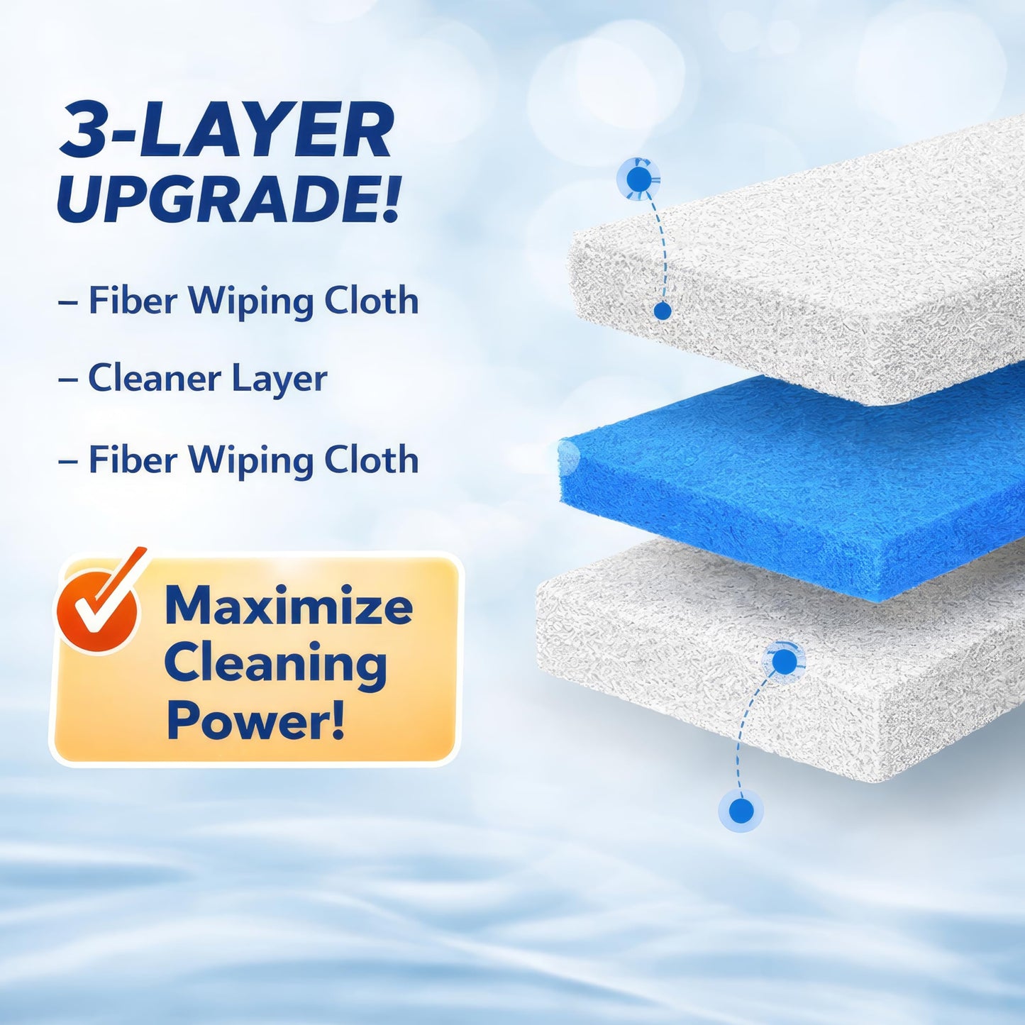 Toilet Wand Refills 10 Count, Compatible with Clorox Wand & Most Standard Wand Handles | Disposable Bowl Cleaner Refills for Toilets | Toilet Scrubber