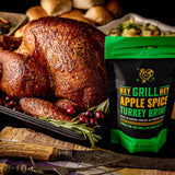 Hey Grill Hey | APPLE SPICE TURKEY BRINE | Poultry brine for smoked turkey with delicious herbs and spices