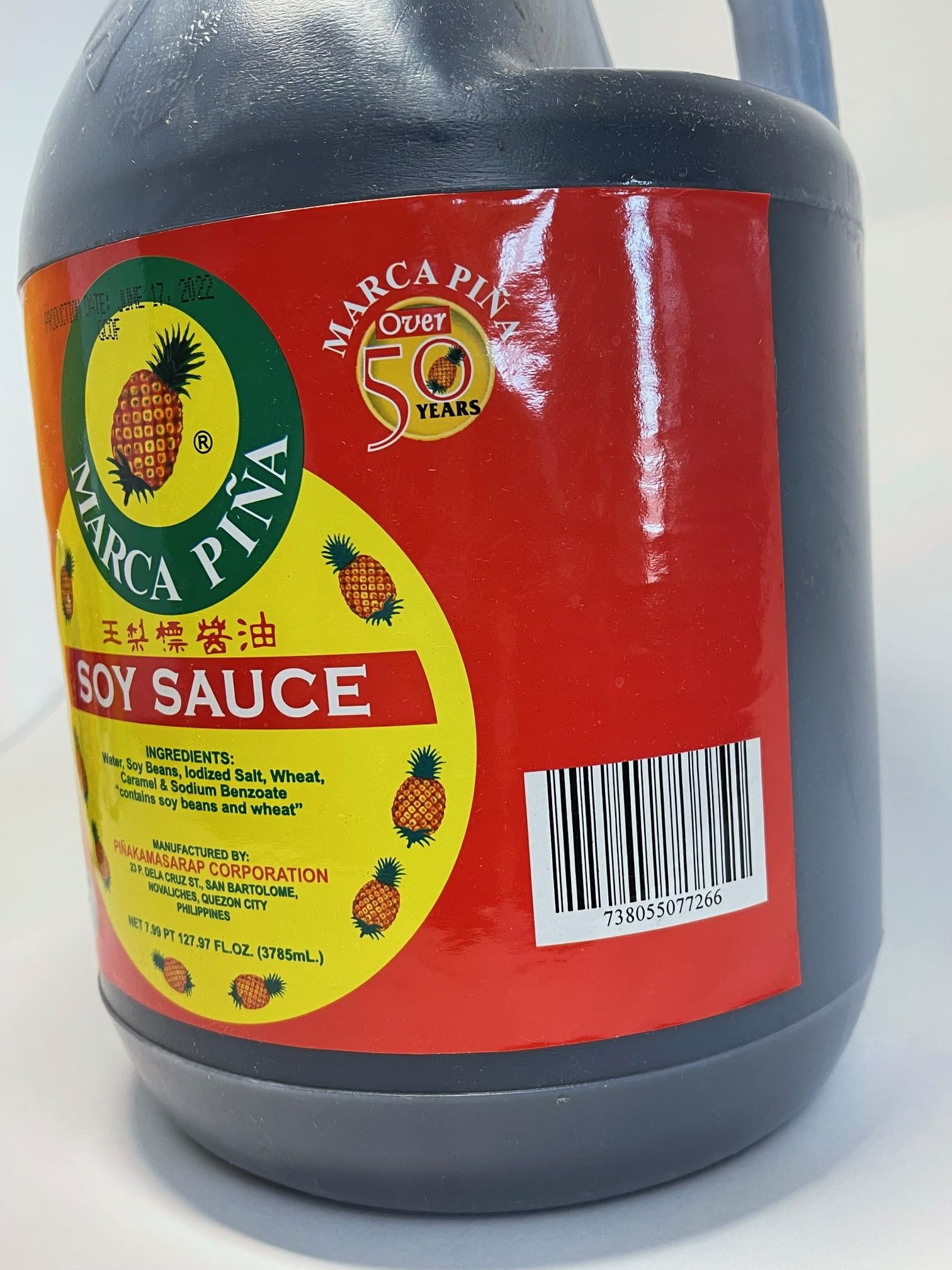 Marca Pina Philippine Soy Sauce - Food Service 1 Gallon