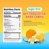 Sugar Free Butterscotch Hard Candy - 1 Pound Pack - Hard Candy Individually Wrapped - Sugarless Candies for Office Bowls, Snacking, Sharing