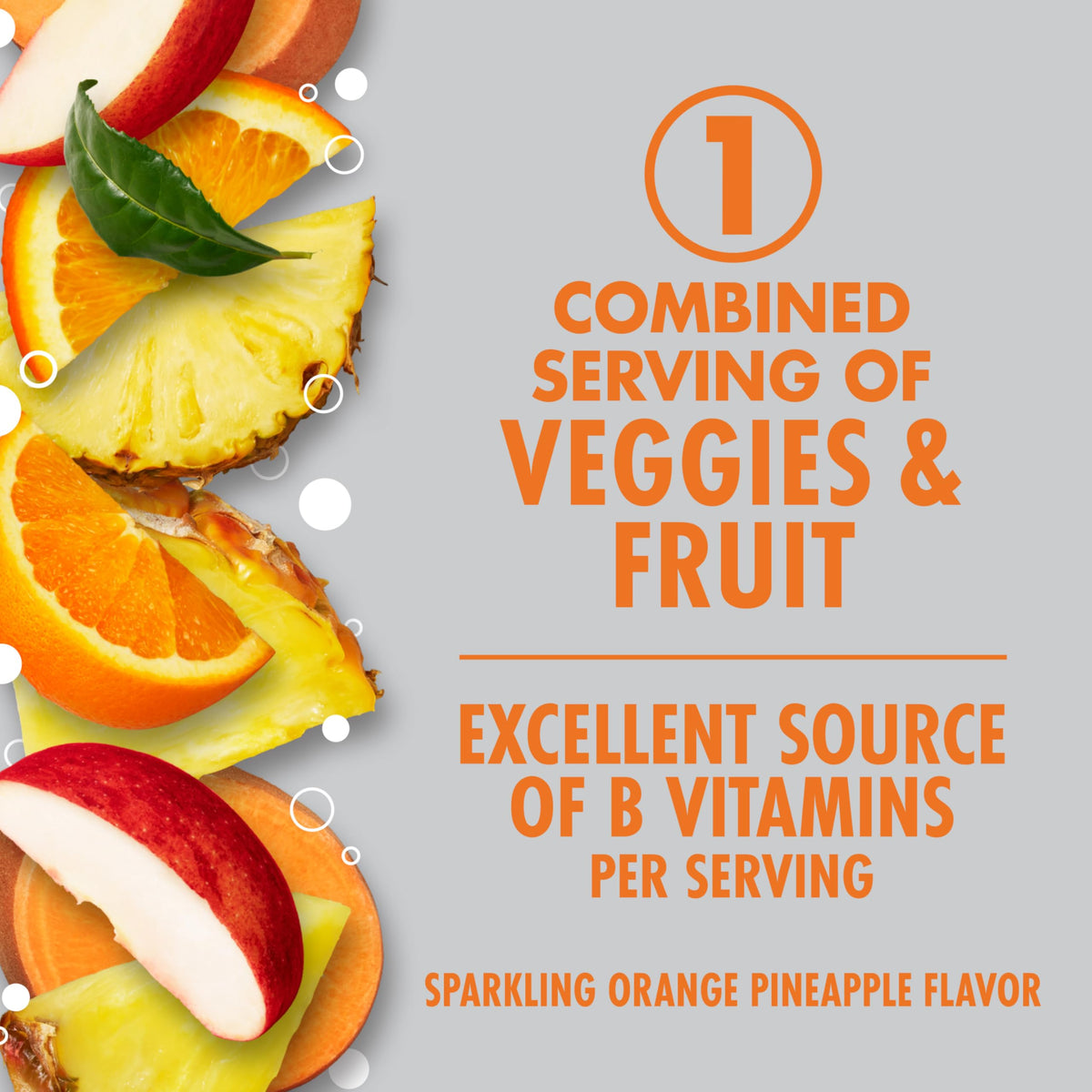 V8 +Energy Sparkling Orange Pineapple Juice Energy Drink, 11.5 fl oz Can