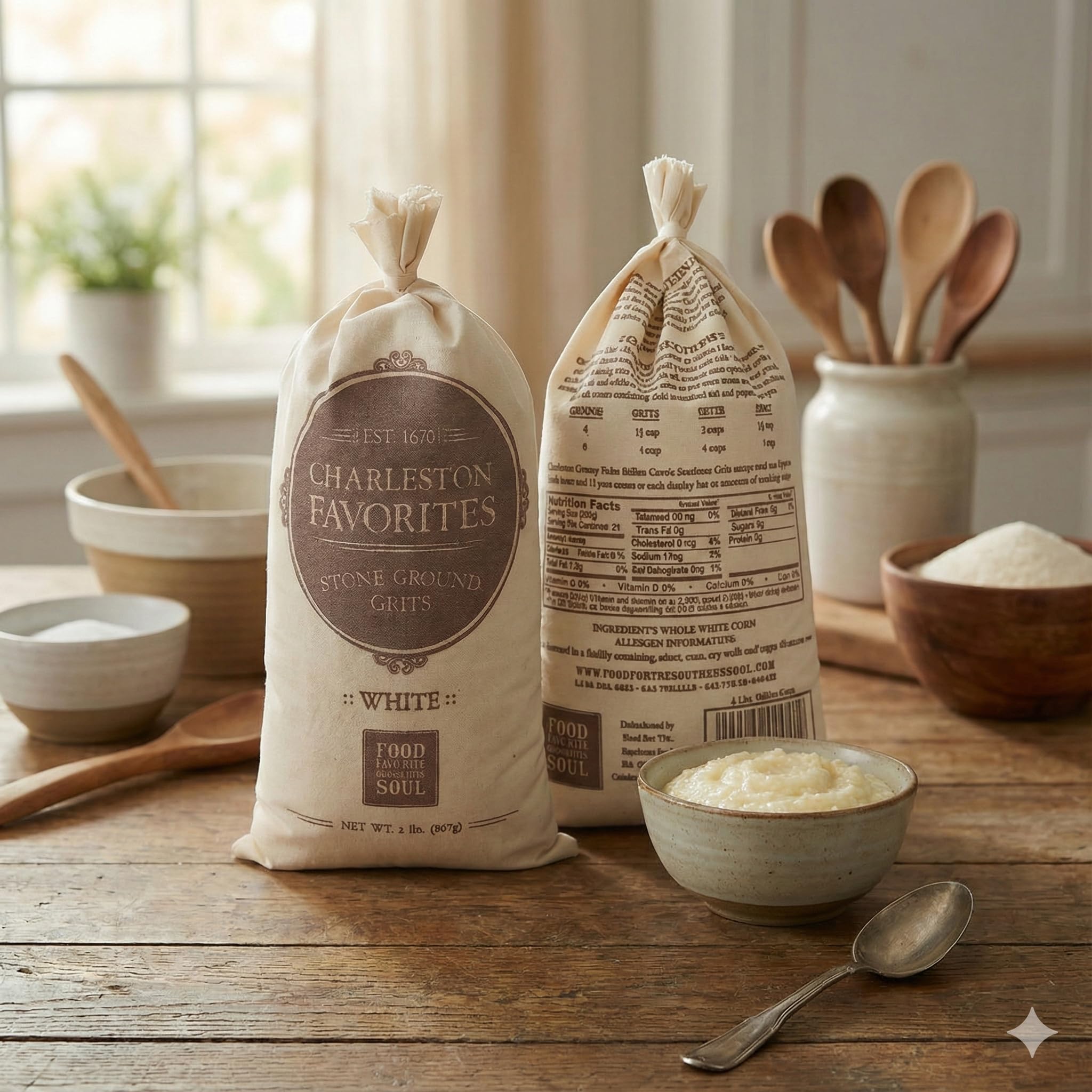 Charleston Favorites Stone Ground Grits - White 2 Lbs
