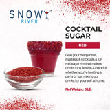 Snowy River Red Cocktail Salt, Naturally Colored Margarita Salt, Salt to Rim Glasses, Red Kosher Salt, Pretzel Salt (5lb)