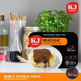 KJ Poultry Kosher Ready Meals - Meatloaf & Mashed Potato, MRE Meals Ready to Eat (1 Pack) Prepared Entree Fully Cooked, Shelf Stable Microwave Dinner