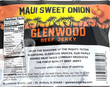 Glenwood Beef Jerky Maui Sweet Onion 9 Ounce Resealable Bag - Moist & Tender, High-Protein Snack, Made in the USA