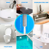 DISIWENE Pumice Cleaning Stone with Handle Toilet Bowl Cleaner Hard Water Ring Remover for Bath/Pool/Kitchen/Household Cleaning (4, 4 Pack
