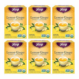 Yogi Tea Lemon Ginger Tea - 16 Bags per Pack (6 Packs) - Organic Ginger Root Tea to Support Healthy Digestion - Includes Lemongrass, Lemon Flavor