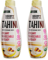 Mighty Sesame Co. Organic Tahini, Squeezable Creamy & Ready Tahini Paste, 10.9oz (2 Pack) Gluten Free, Vegan, Non GMO, Keto Friendly, Plant Based