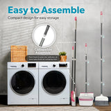 BLACK+DECKER Butler Broom & Dustpan Set - Stand-Up Design - Lightweight, Space-Saving Combo for Kitchen, Living Room, Bathroom, Lobby Floors - Home