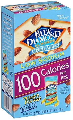Blue Diamond Lightly Salted Almonds 100 Calorie Bags (Case of 6)