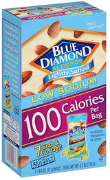 Blue Diamond Lightly Salted Almonds 100 Calorie Bags (Case of 6)