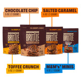 Brownie Brittle - Variety Pack Thin and Crispy Sweet Snacks (Pack of 6, 5 oz), Rich Gourmet Brownie Bites Dessert