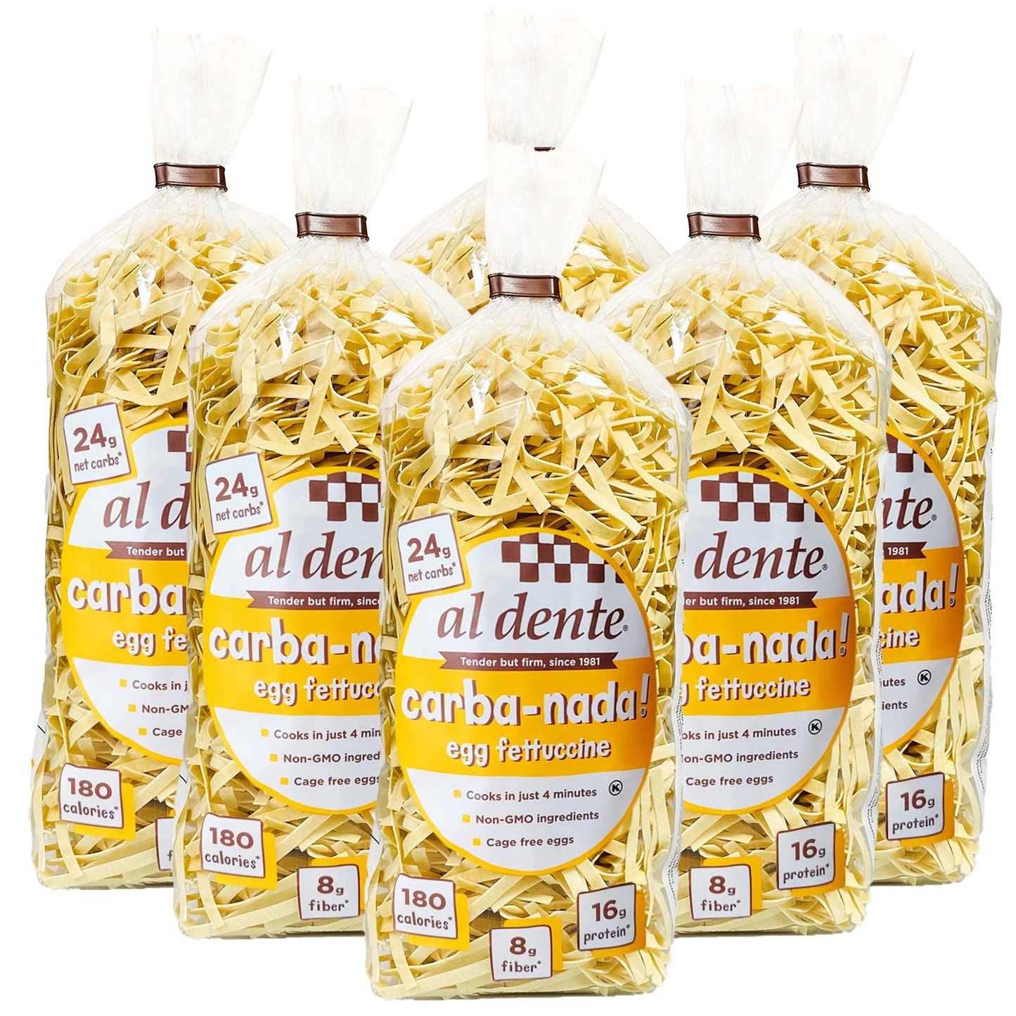 Al Dente Carba-Nada Egg Fettuccine - Lower Carb, High Protein Keto & Point-Based Diet-Friendly - Delicious and Versatile - Artisanal with Cage-Free