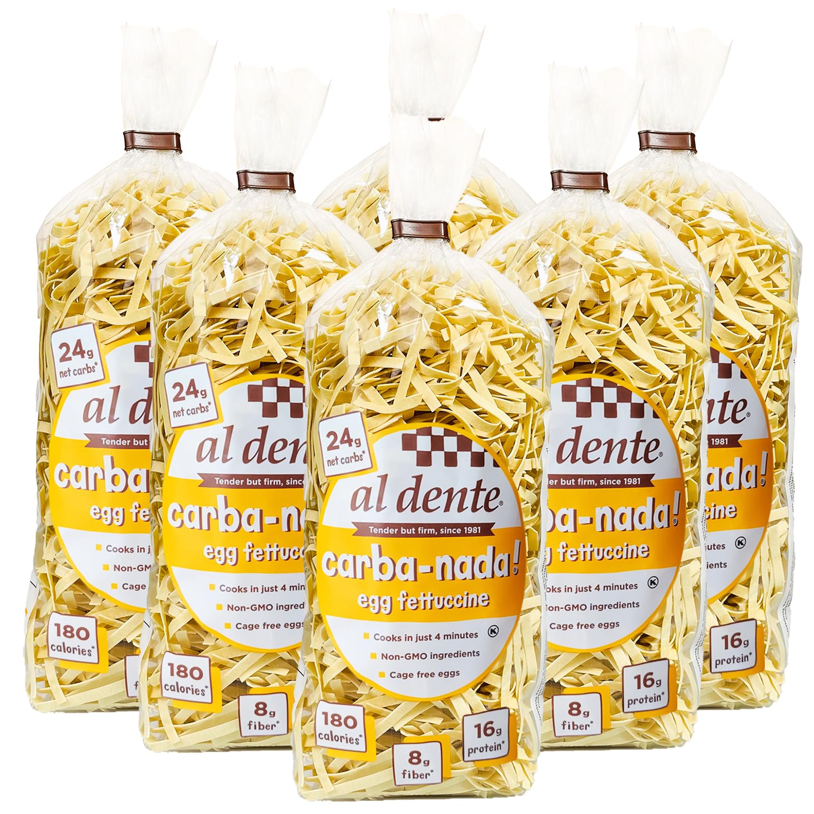 Al Dente Carba-Nada Egg Fettuccine - Lower Carb, High Protein Keto & Point-Based Diet-Friendly - Delicious and Versatile - Artisanal with Cage-Free