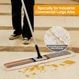 CLEANHOME 36" Commercial Dust Mops for Floor Cleaning Heavy Duty Floor Duster Mop with Long Handle Hotel Gym Household Cleaning Supplies for Hardwood
