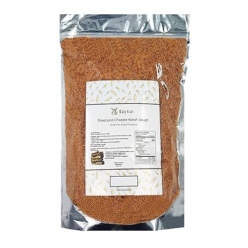 BAYKUL Kataifi Pastry for Dubai Chocolate, Baked Crispy Crunchy Kadayif Shredded Fillo Dough, Ready to Use (1.1 lb (500gr), Baked)